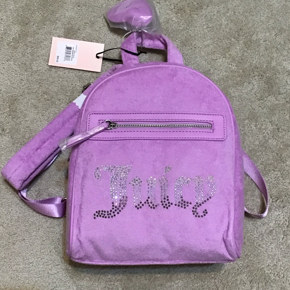Juicy Couture Lavender Backpack with Rhinestone Logo